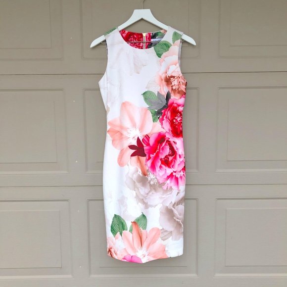 Calvin Klein Dresses & Skirts - NWT Calvin Klein Floral Scuba Knit Sheath Dress